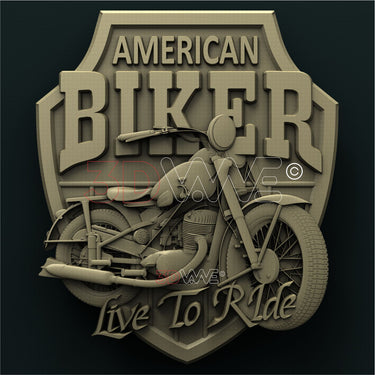AMERICAN BIKER 3D STL 3DWave